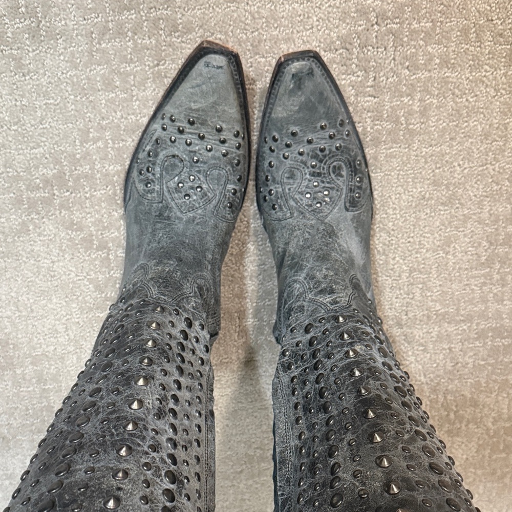 Corral Vintage Studded Black Western Boots - Picture 2 of 11